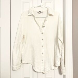 Princess Polly White Button-Up Shirt